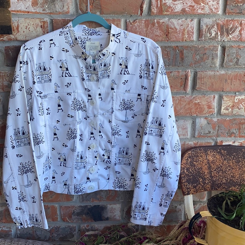 Christopher & Banks stretch printed Jacket